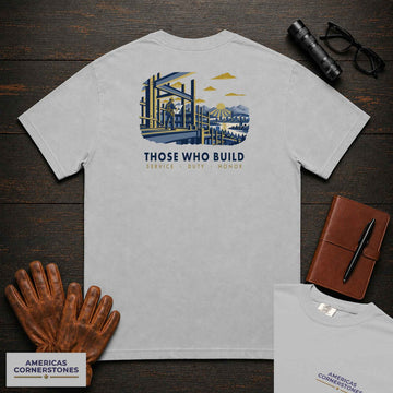 Those Who Build | Building What Lasts | Statement Embroidered Front + Back Print