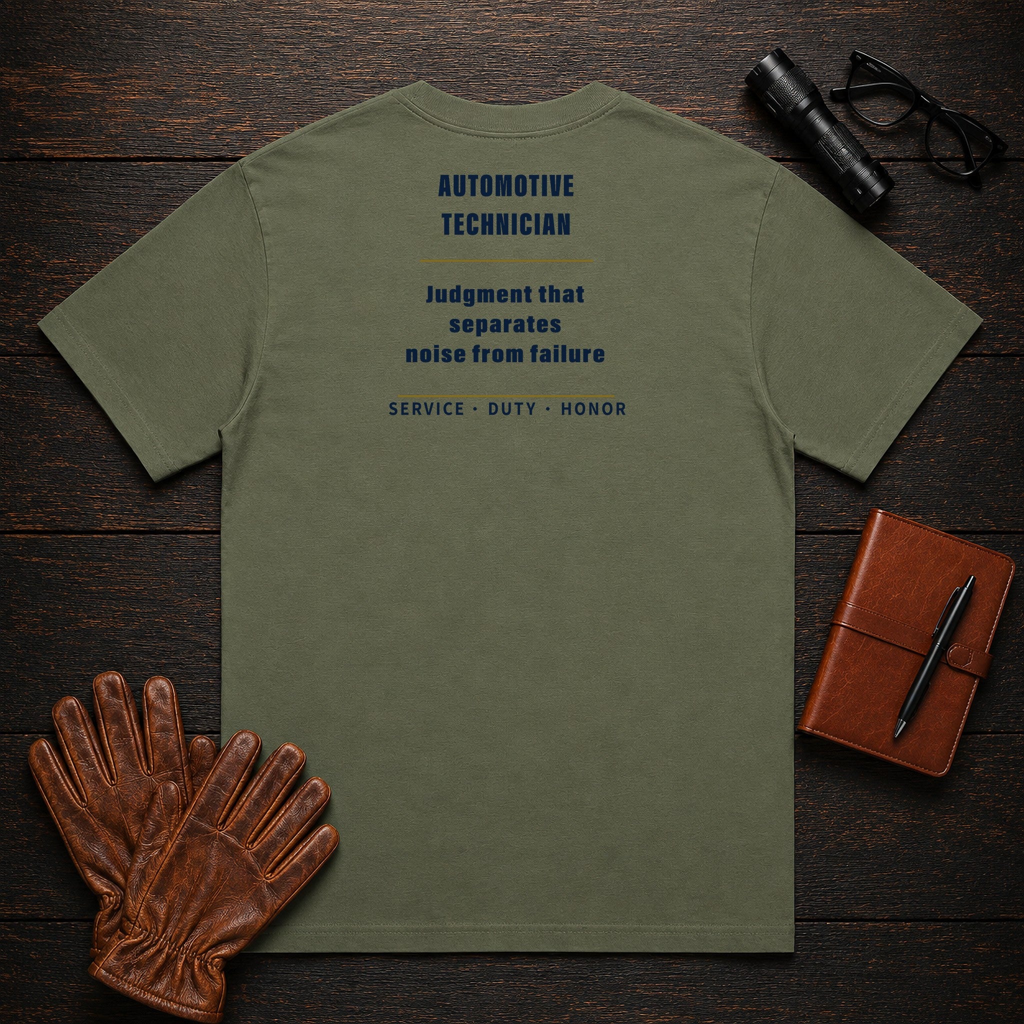 Automotive Technician T-Shirt in Moss — Americas Cornerstones