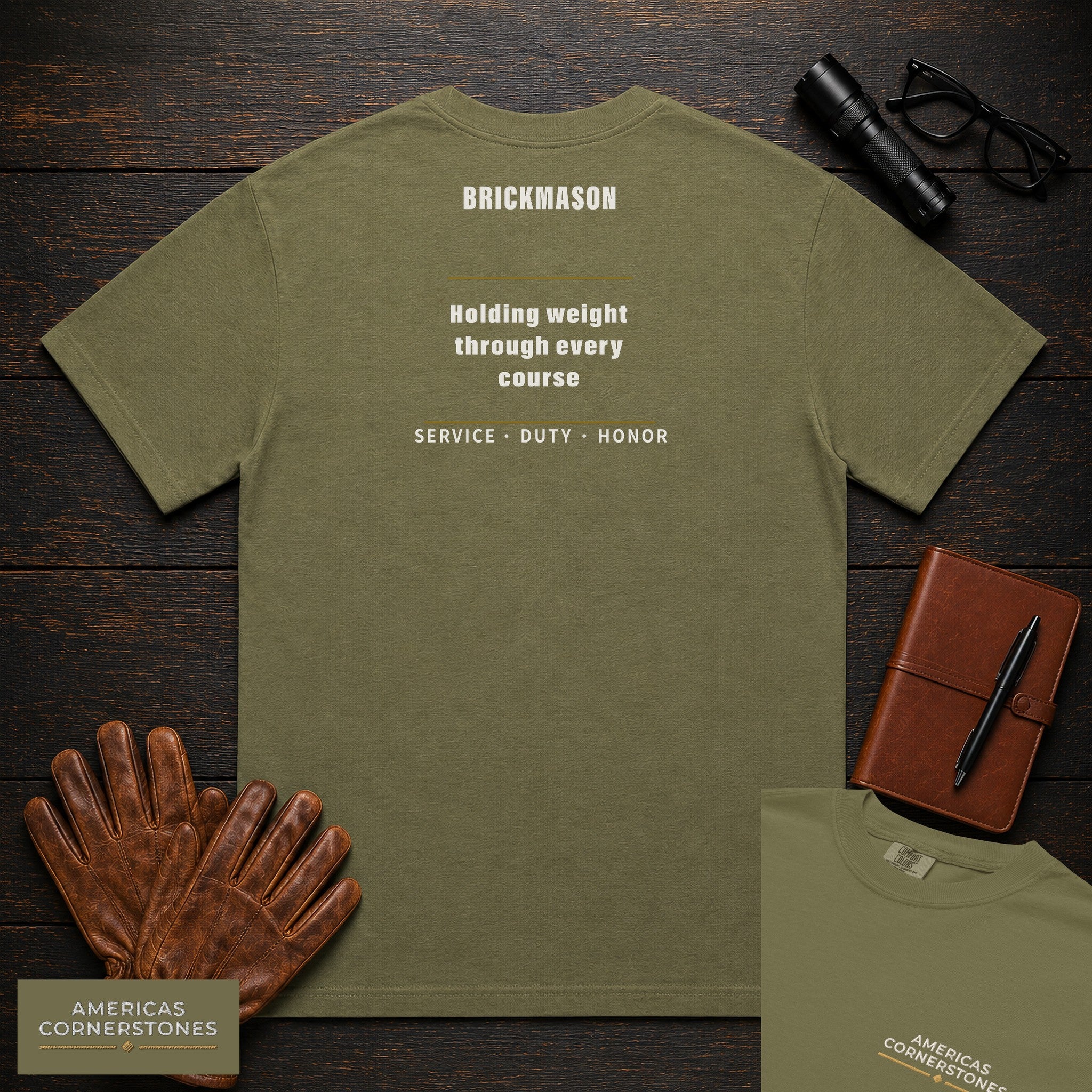 Brickmason Statement T-Shirt in Hemp — Americas Cornerstones