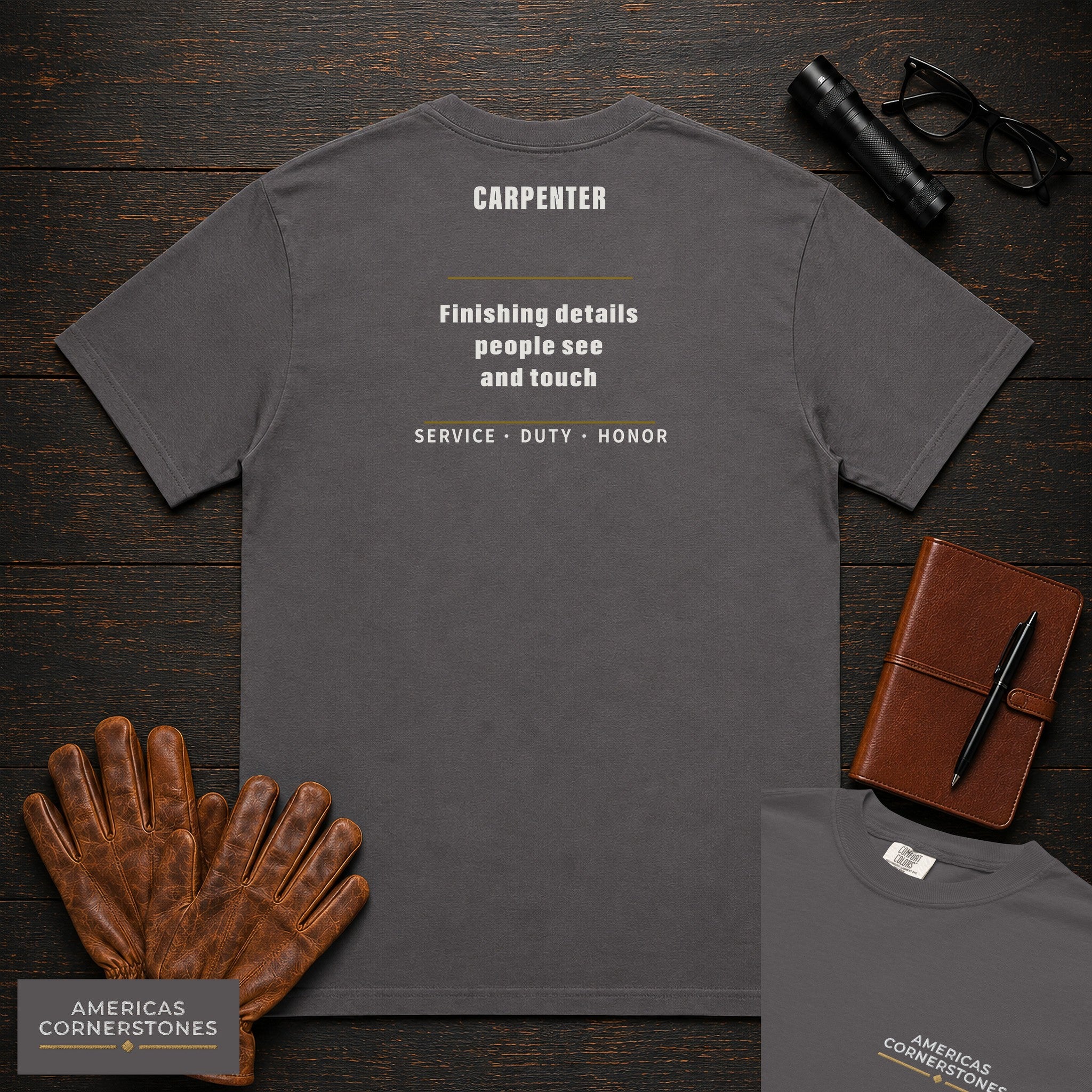 Carpenter Statement T-Shirt in Graphite — Americas Cornerstones