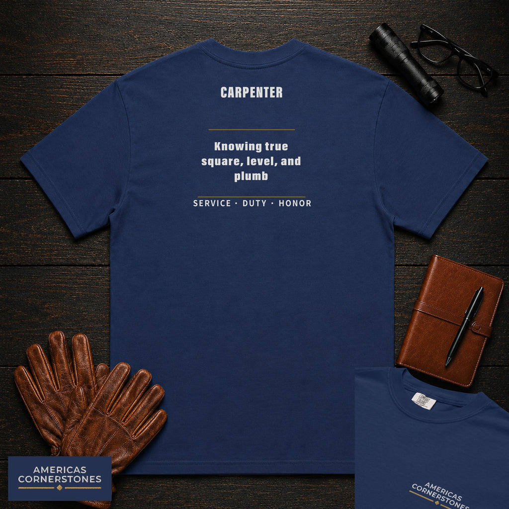 Carpenter Statement T-Shirt in True Navy — Americas Cornerstones
