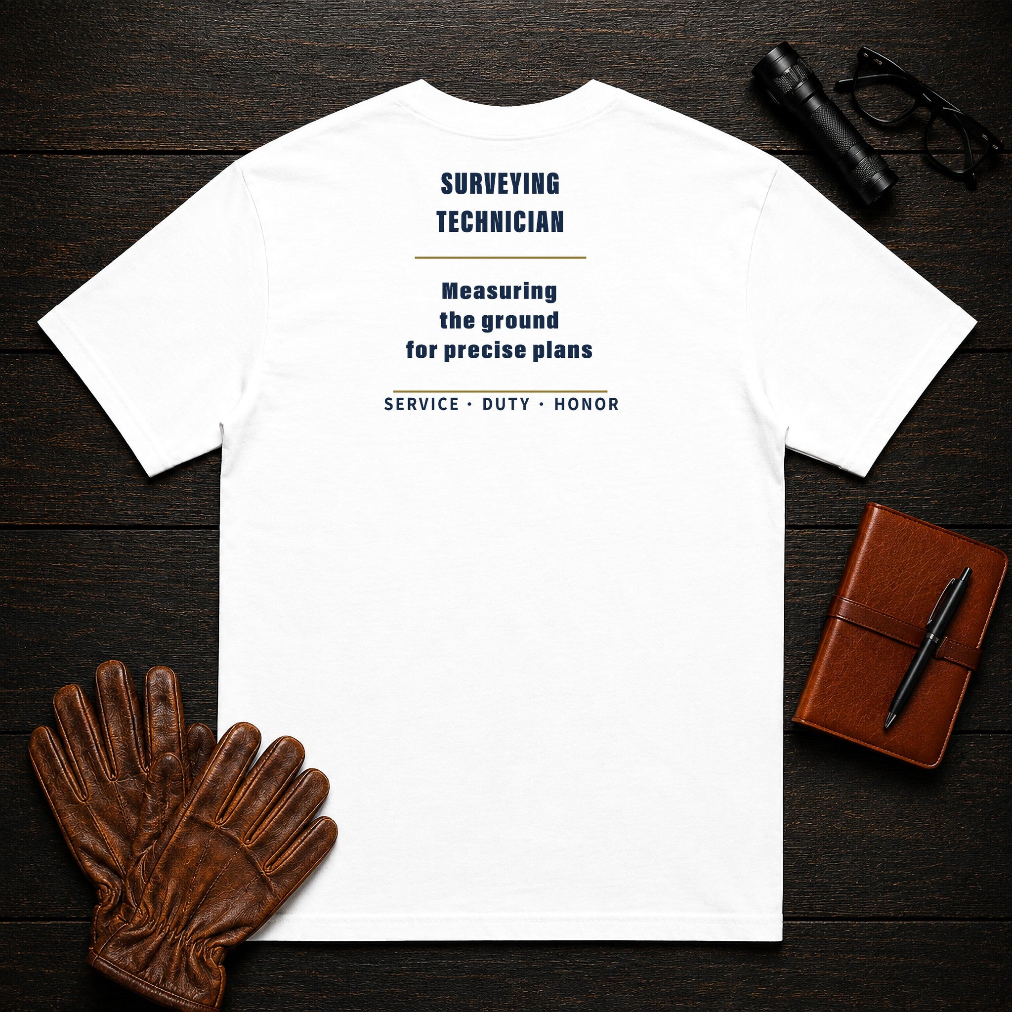 Civil Engineering Technician T-Shirt in White — Americas Cornerstones
