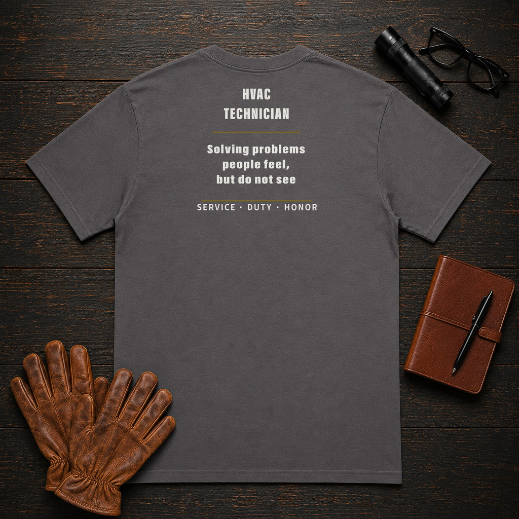 Hvac Technician T-Shirt in Graphite — Americas Cornerstones