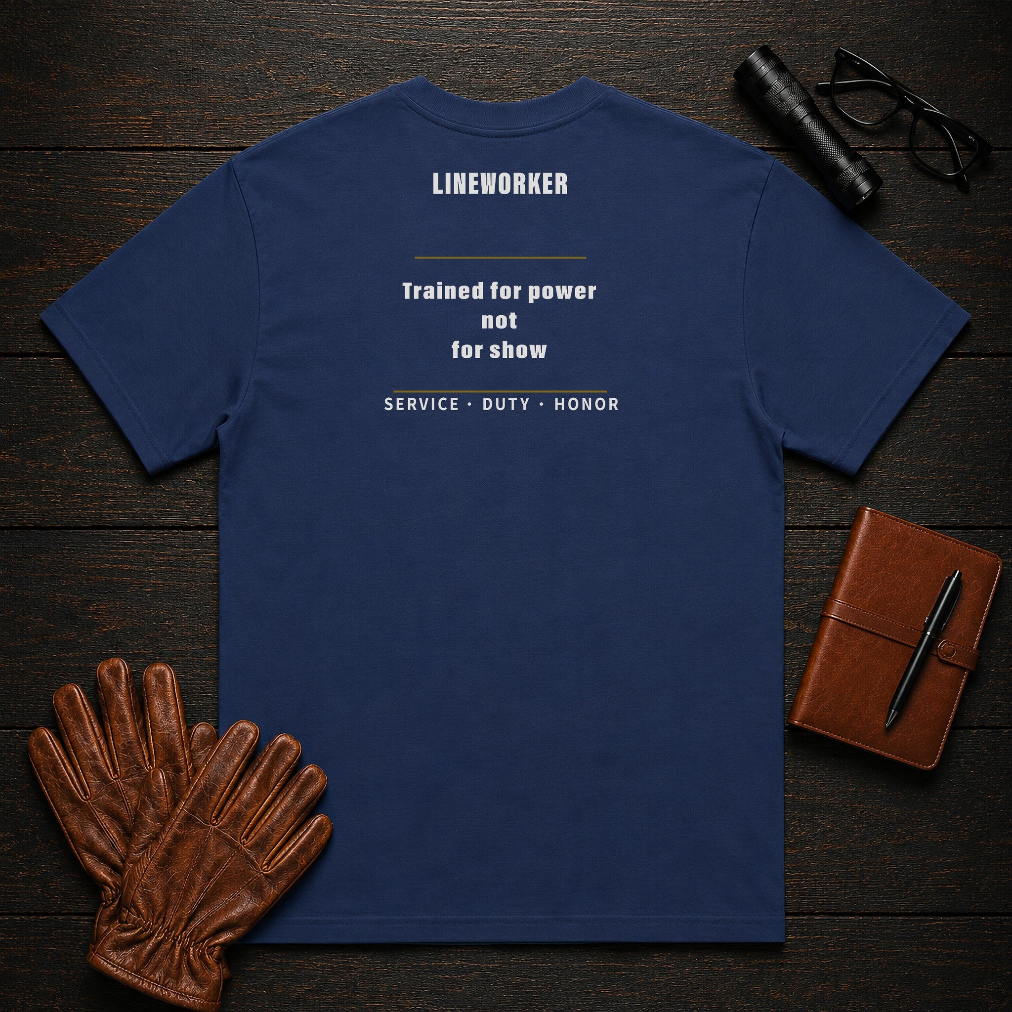 Lineworker T-Shirt in True Navy — Americas Cornerstones
