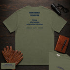 Maintenance Technician embroidered t-shirt in Moss
