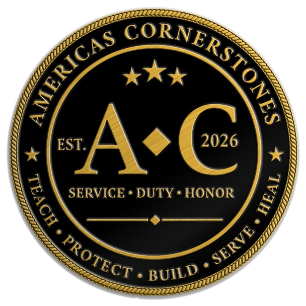 Americas Cornerstones Founding Member challenge coin, front