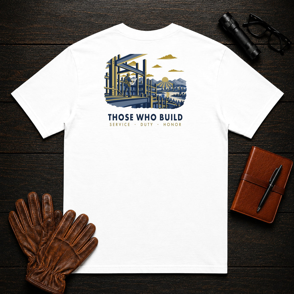 Those Who Build — Building What Lasts — Standard Back — White