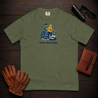 Those Who Heal: Steady Steps front print t-shirt in Moss