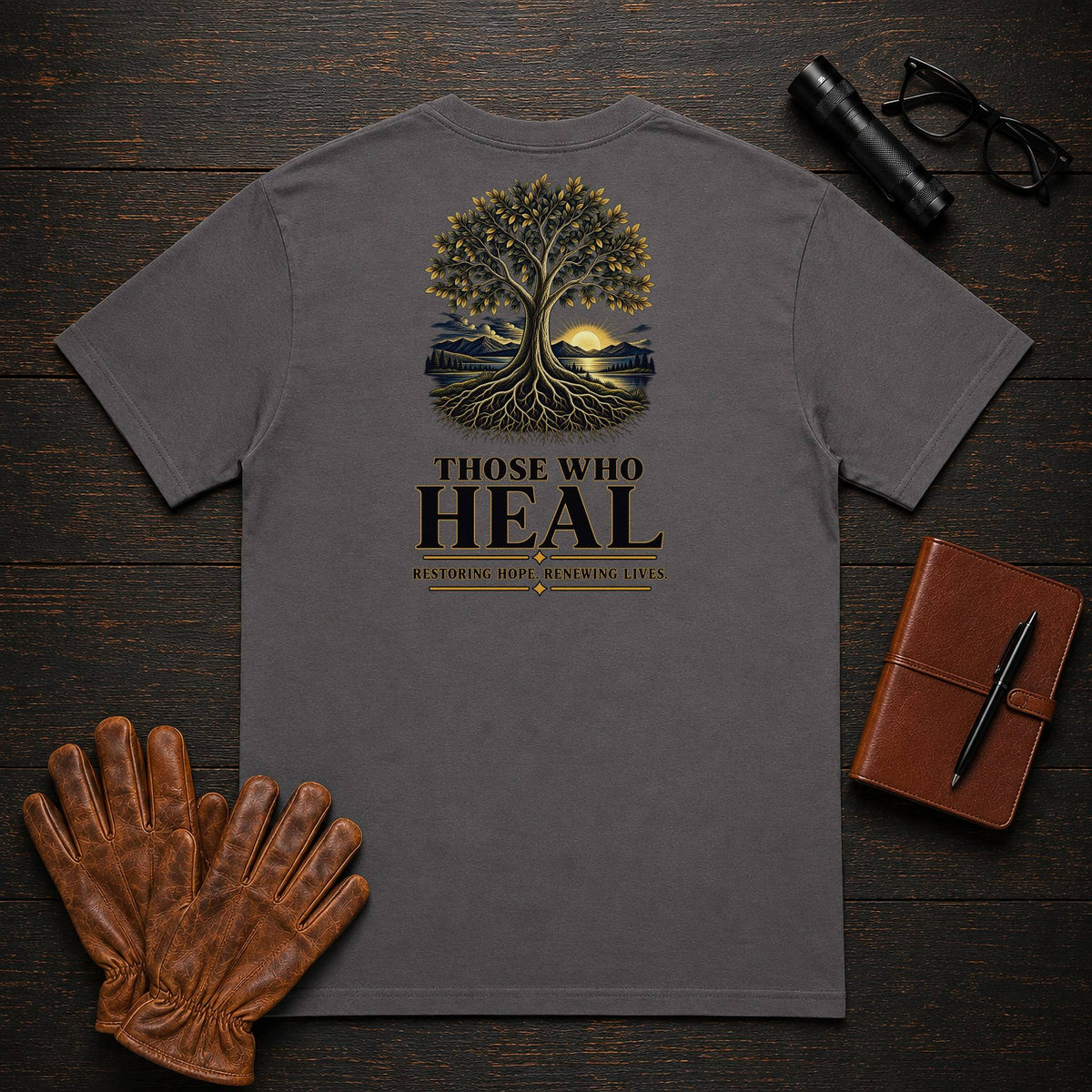 Those Who Heal t-shirt in Graphite