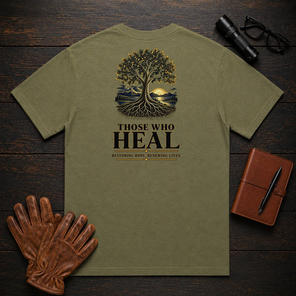 Those Who Heal t-shirt in Hemp