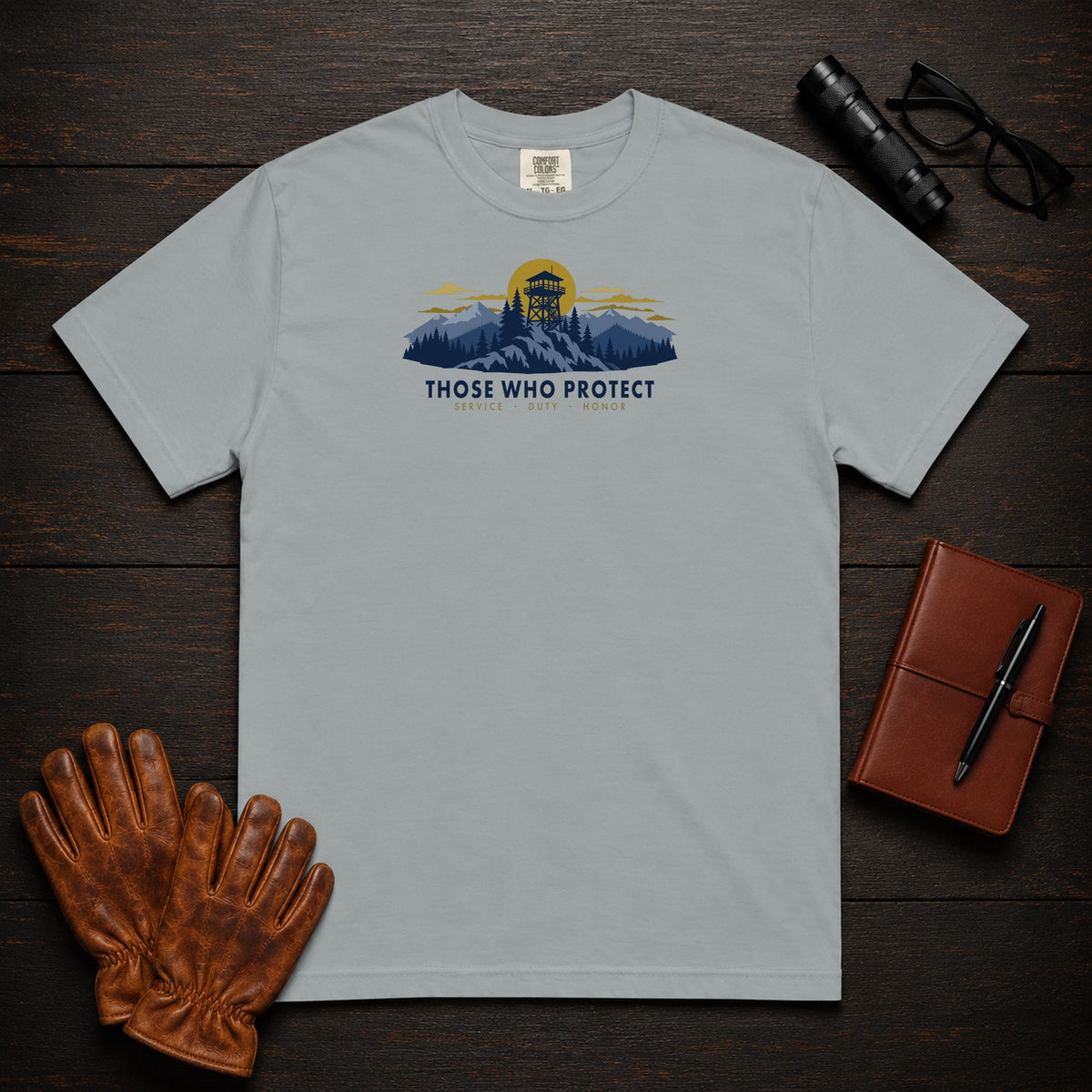 Those Who Protect — Fire Watch — Front Print — Grey