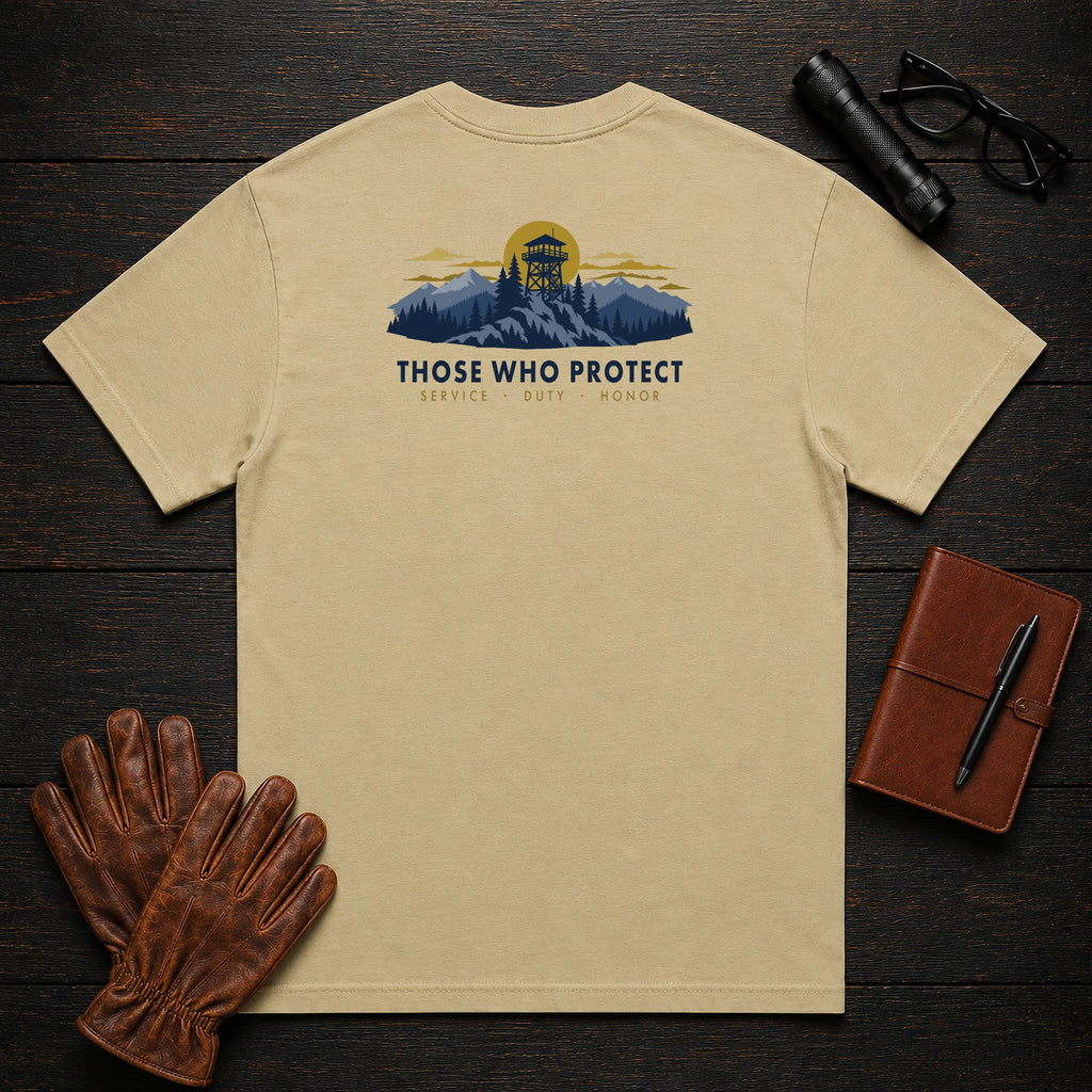 Those Who Protect — Fire Watch — Back Print — Khaki