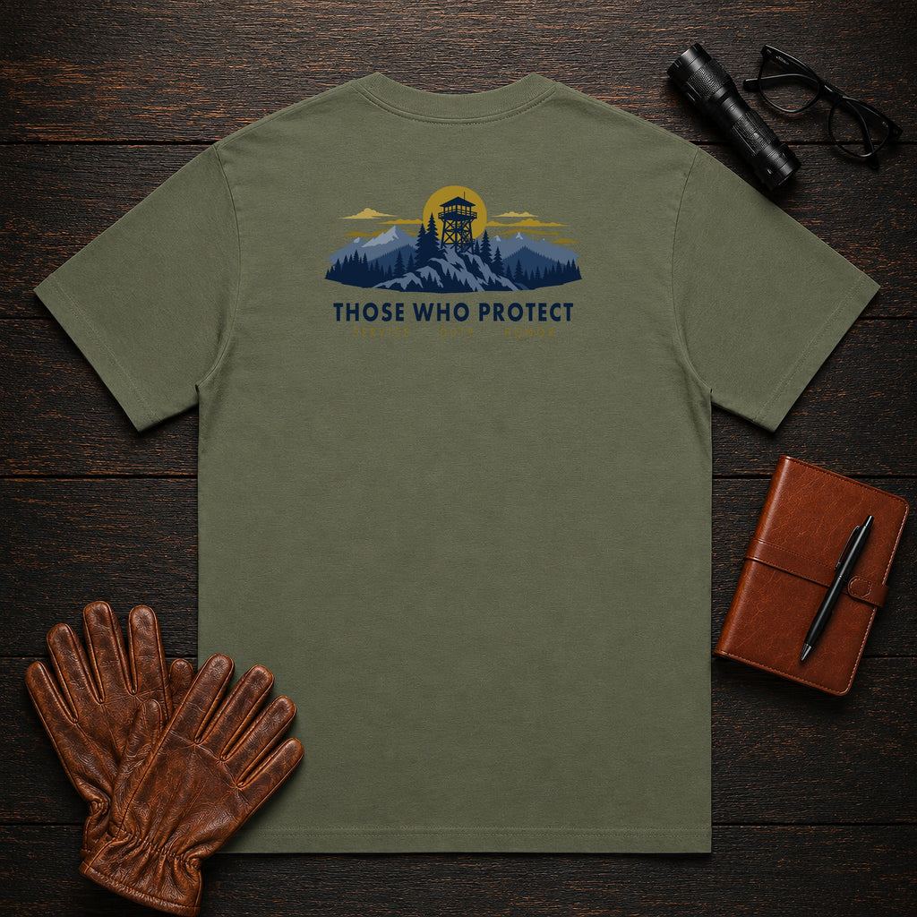 Those Who Protect — Fire Watch — Back Print — Moss