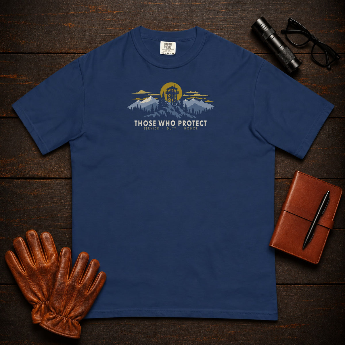 Those Who Protect — Fire Watch — Front Print — True-Navy