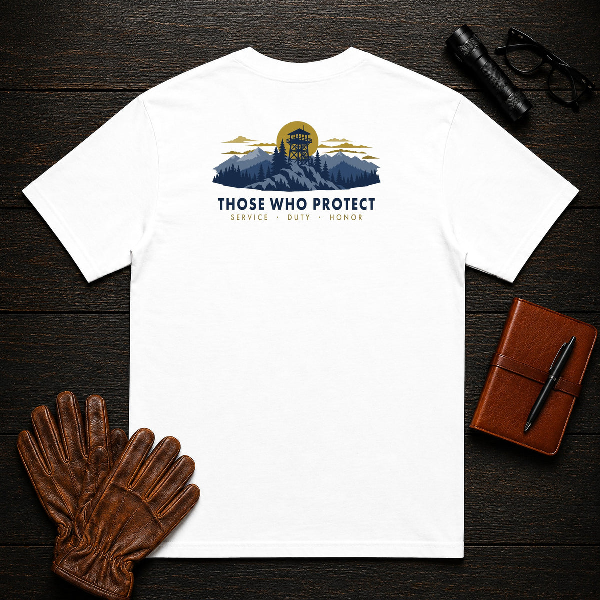 Those Who Protect — Fire Watch — Back Print — White
