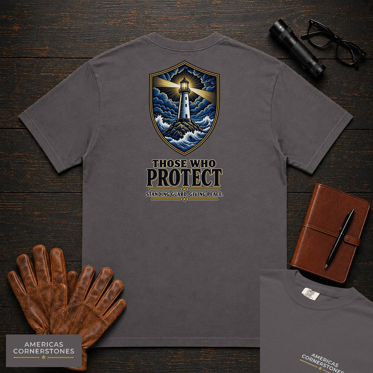 Those Who Protect embroidered t-shirt in Graphite