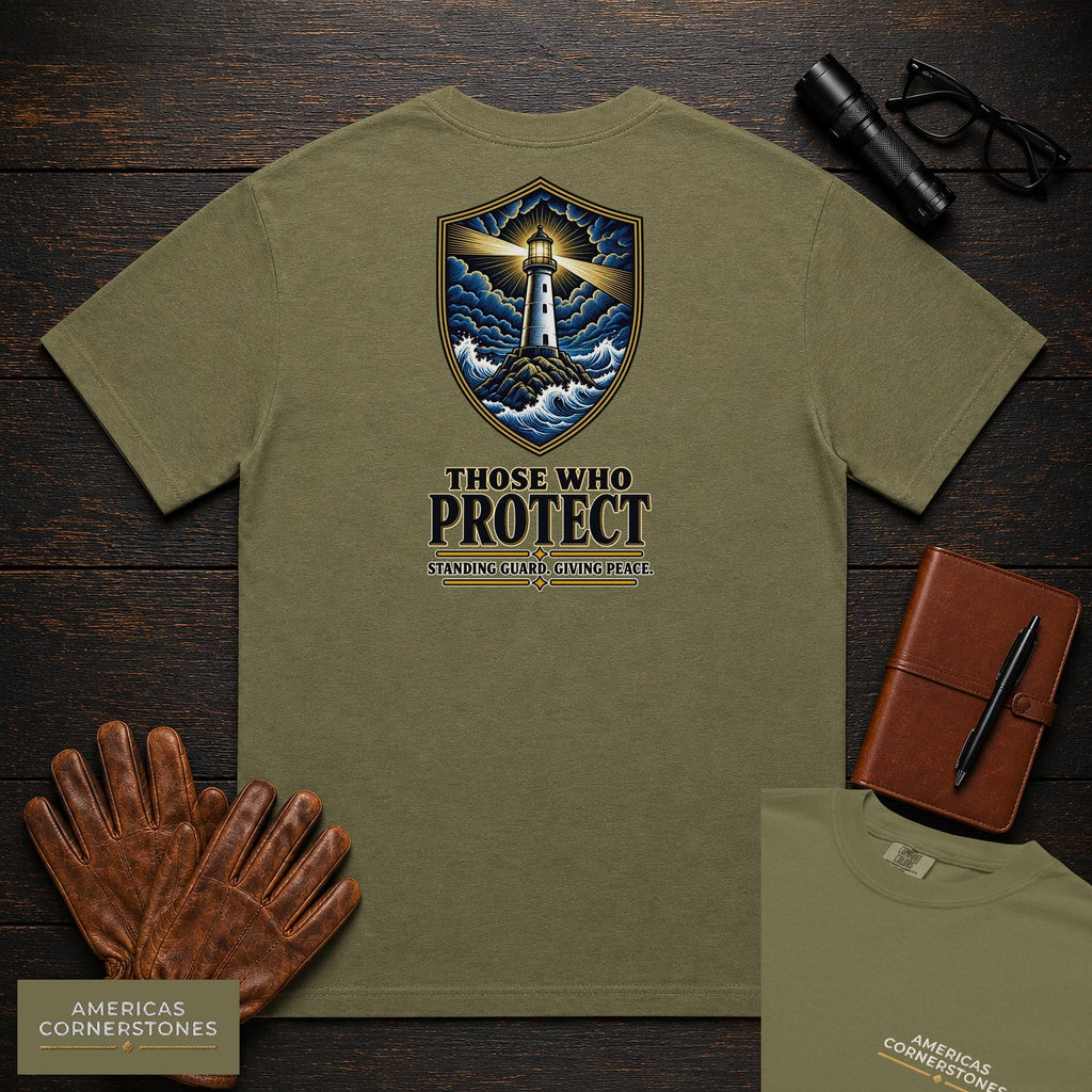 Those Who Protect embroidered t-shirt in Hemp