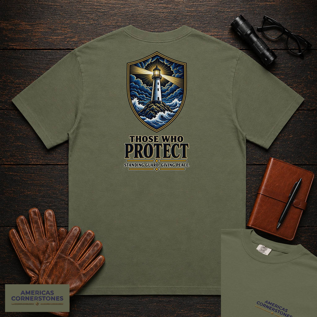 Those Who Protect embroidered t-shirt in Moss