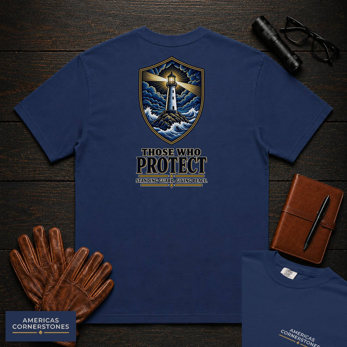 Those Who Protect embroidered t-shirt in True Navy