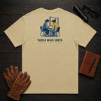 Those Who Serve: Side by Side back print t-shirt in Khaki