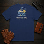 Those Who Serve: Side by Side back print t-shirt in True Navy
