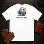 Those Who Serve: Side by Side back print t-shirt in White
