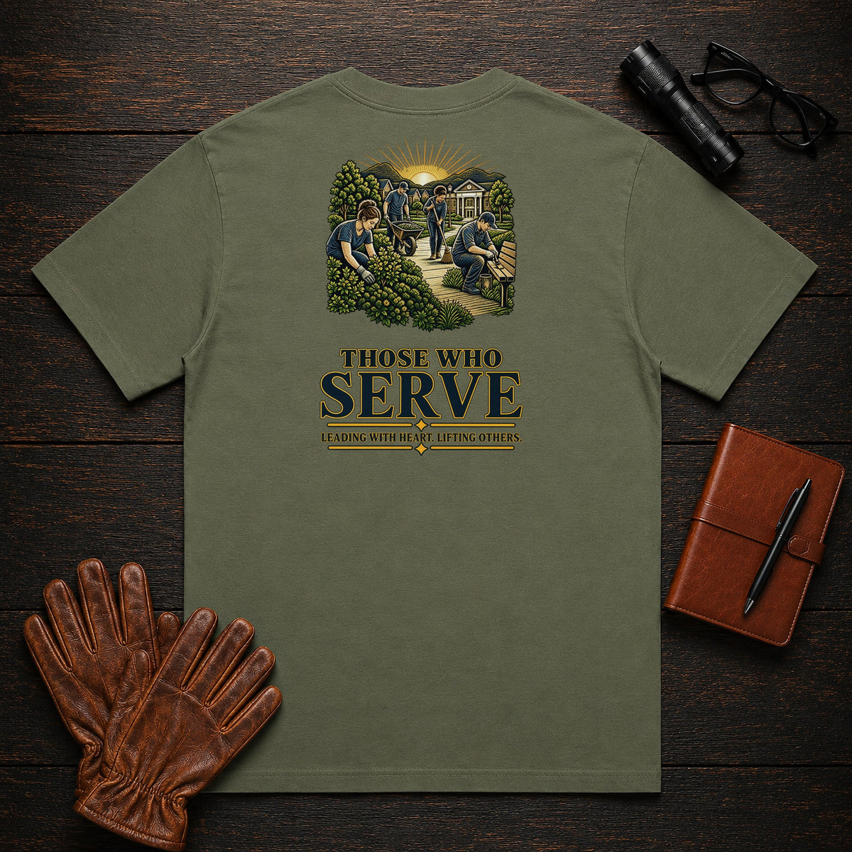 Those Who Serve t-shirt in Moss