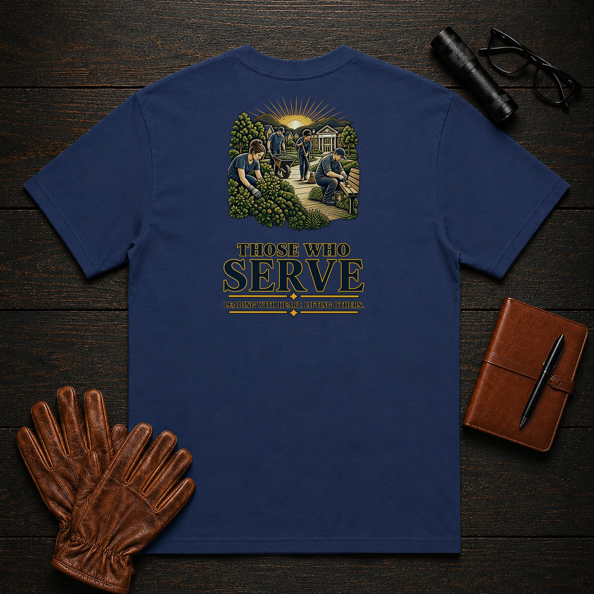 Those Who Serve t-shirt in True Navy