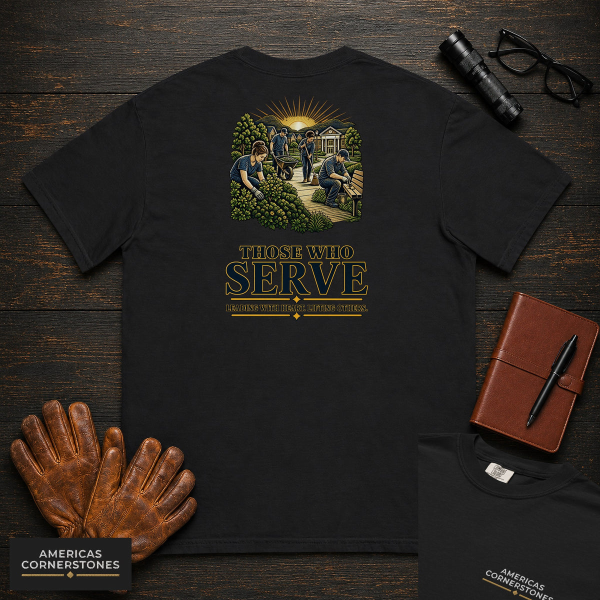 Those Who Serve embroidered t-shirt in Black