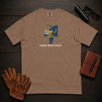 Those Who Teach: First Light front print t-shirt in Espresso