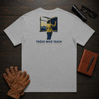 Those Who Teach: First Light back print t-shirt in Grey