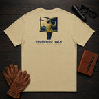 Those Who Teach: First Light back print t-shirt in Khaki
