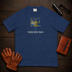 Those Who Teach: First Light front print t-shirt in True Navy