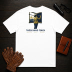 Those Who Teach: First Light back print t-shirt in White