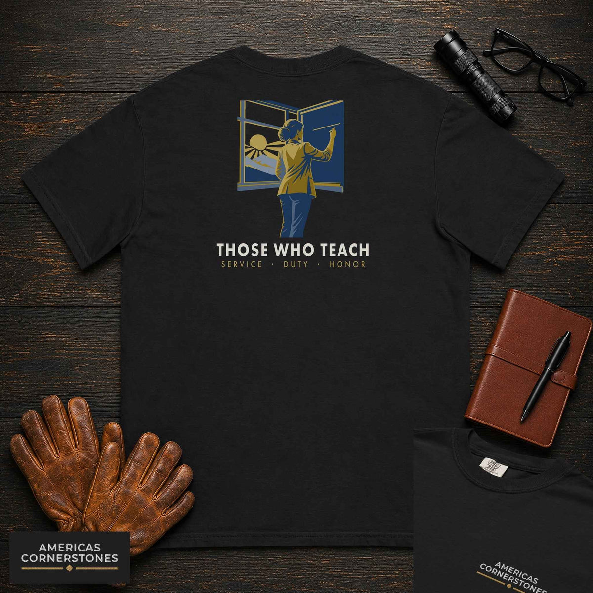 Those Who Teach — First Light — Statement Embroidered Front + Back Print