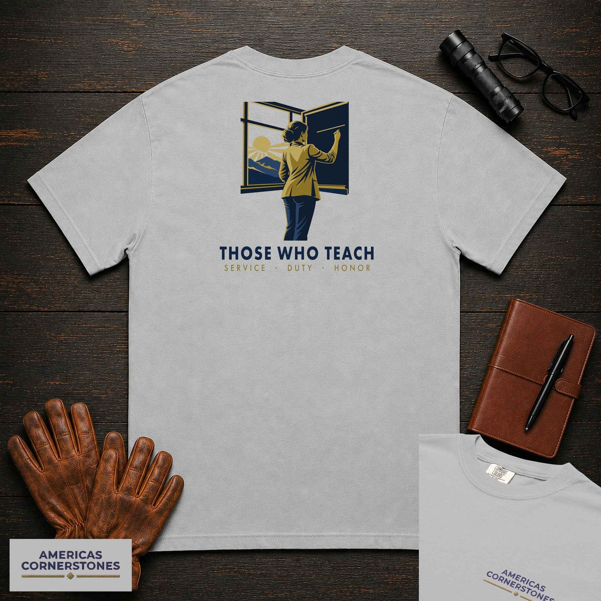 Those Who Teach — First Light — Statement Embroidered Front + Back Print