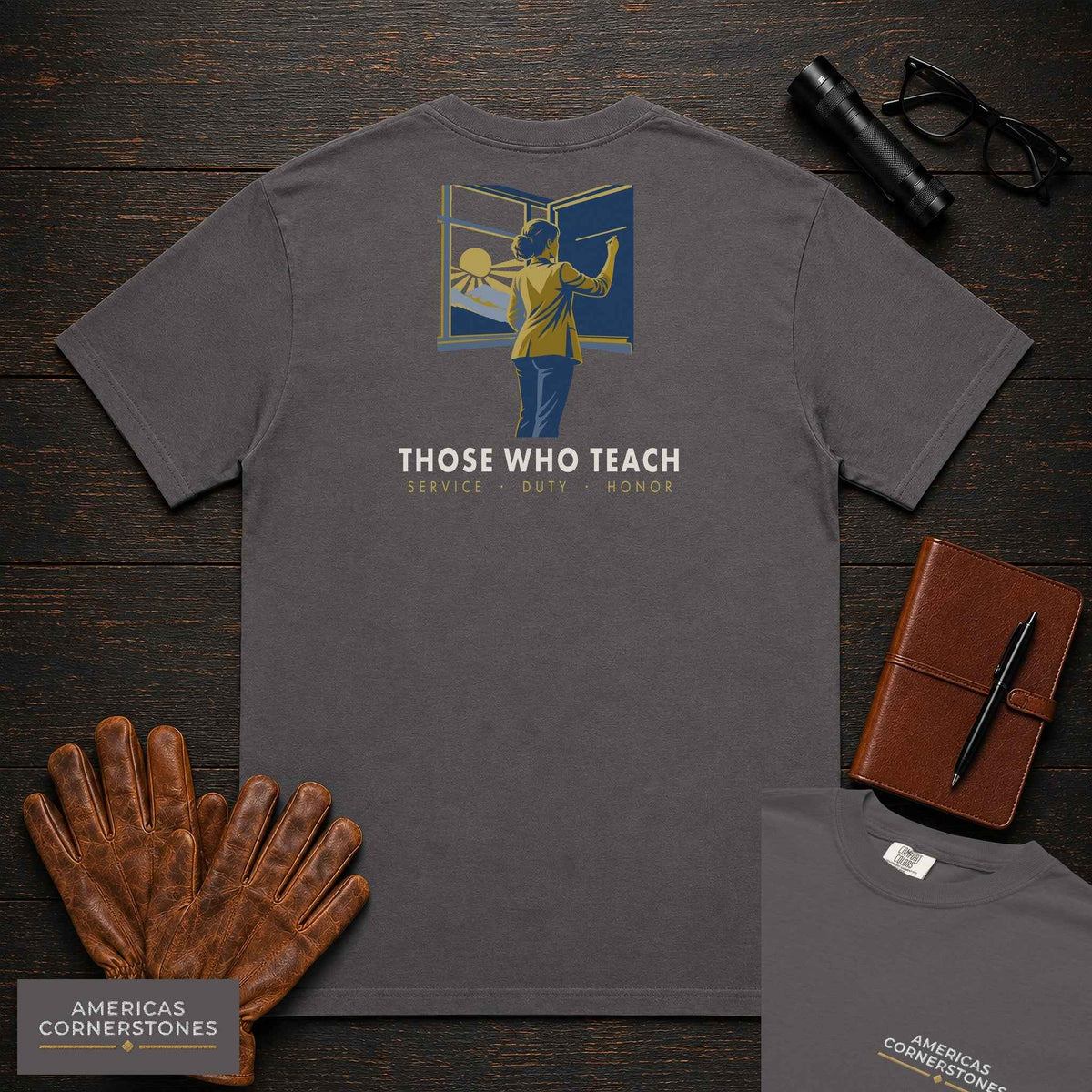 Those Who Teach — First Light — Statement Embroidered Front + Back Print
