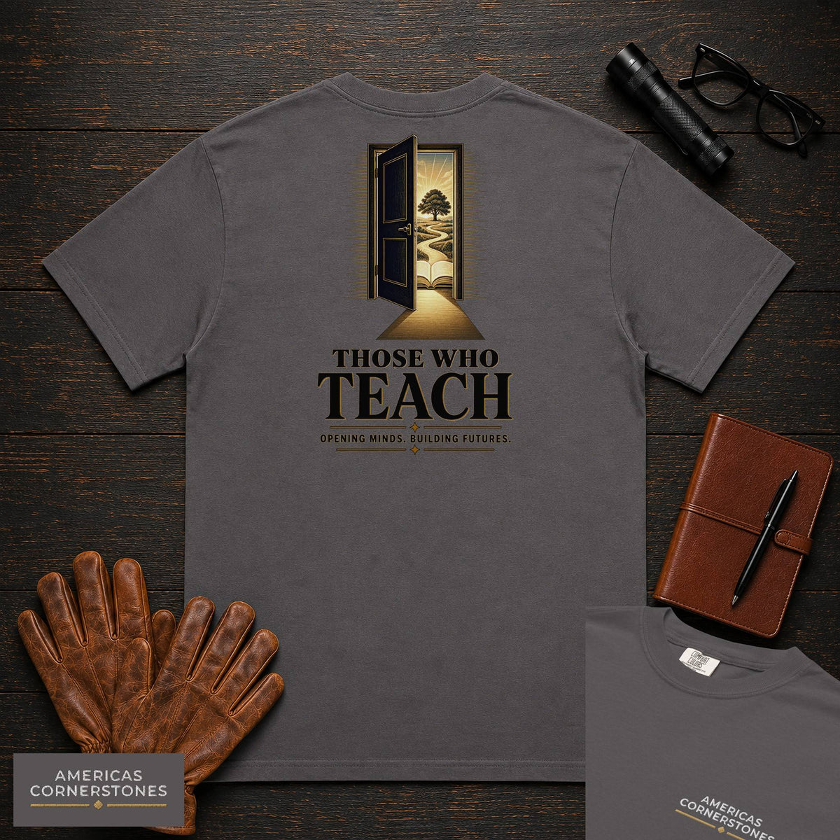 Those Who Teach embroidered t-shirt in Graphite