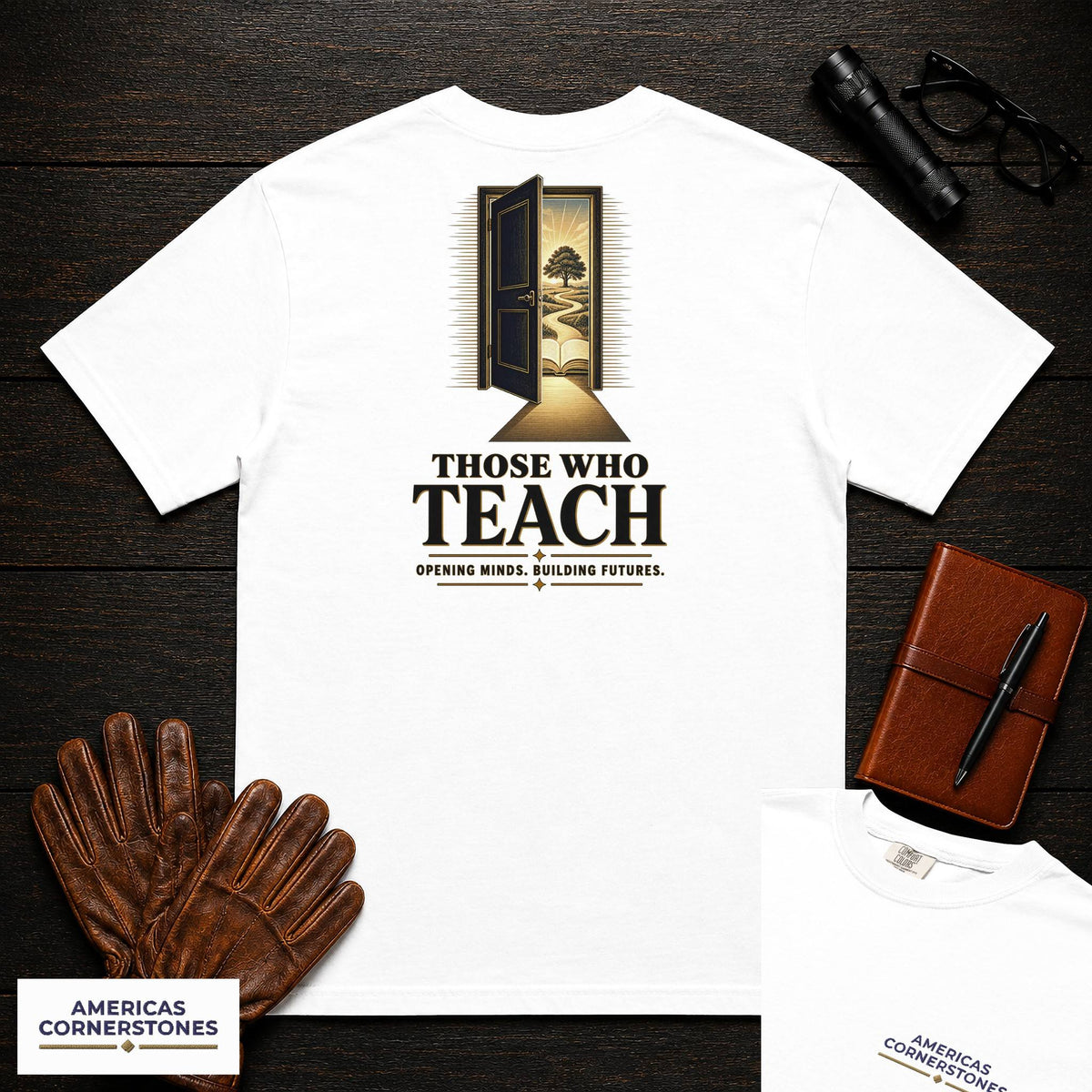 Those Who Teach embroidered t-shirt in White
