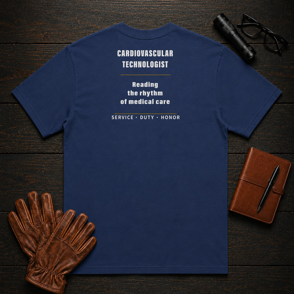 Cardiovascular Technologist T-Shirt in True Navy — Americas Cornerstones