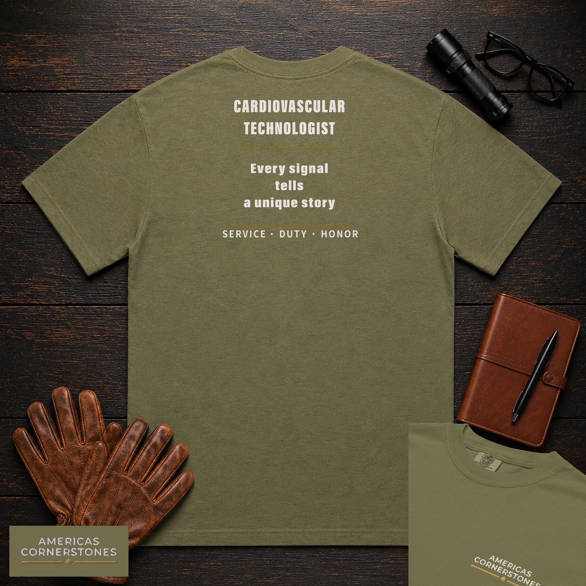 Cardiovascular Technologist Statement T-Shirt in Hemp — Americas Cornerstones
