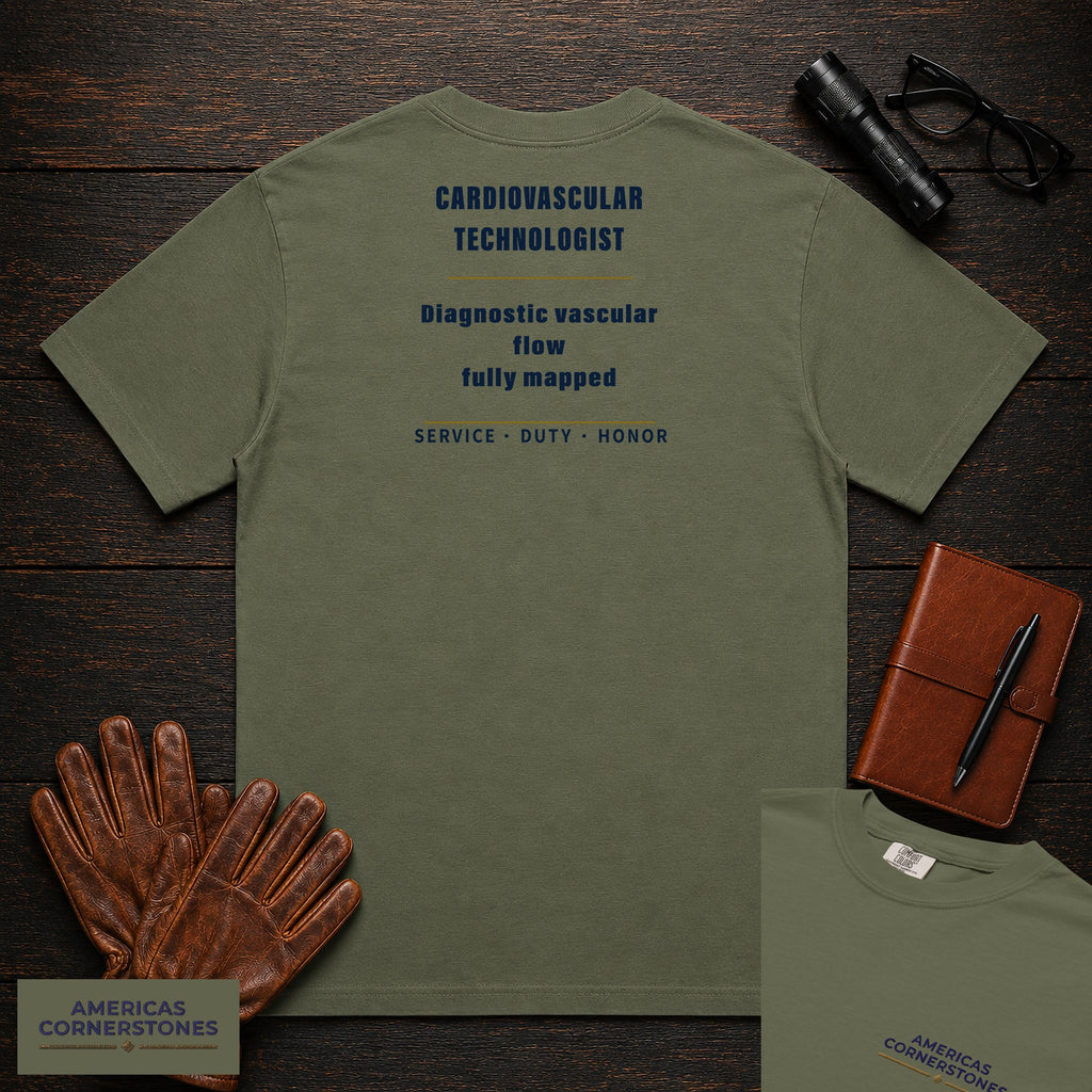 Cardiovascular Technologist Statement T-Shirt in Moss — Americas Cornerstones