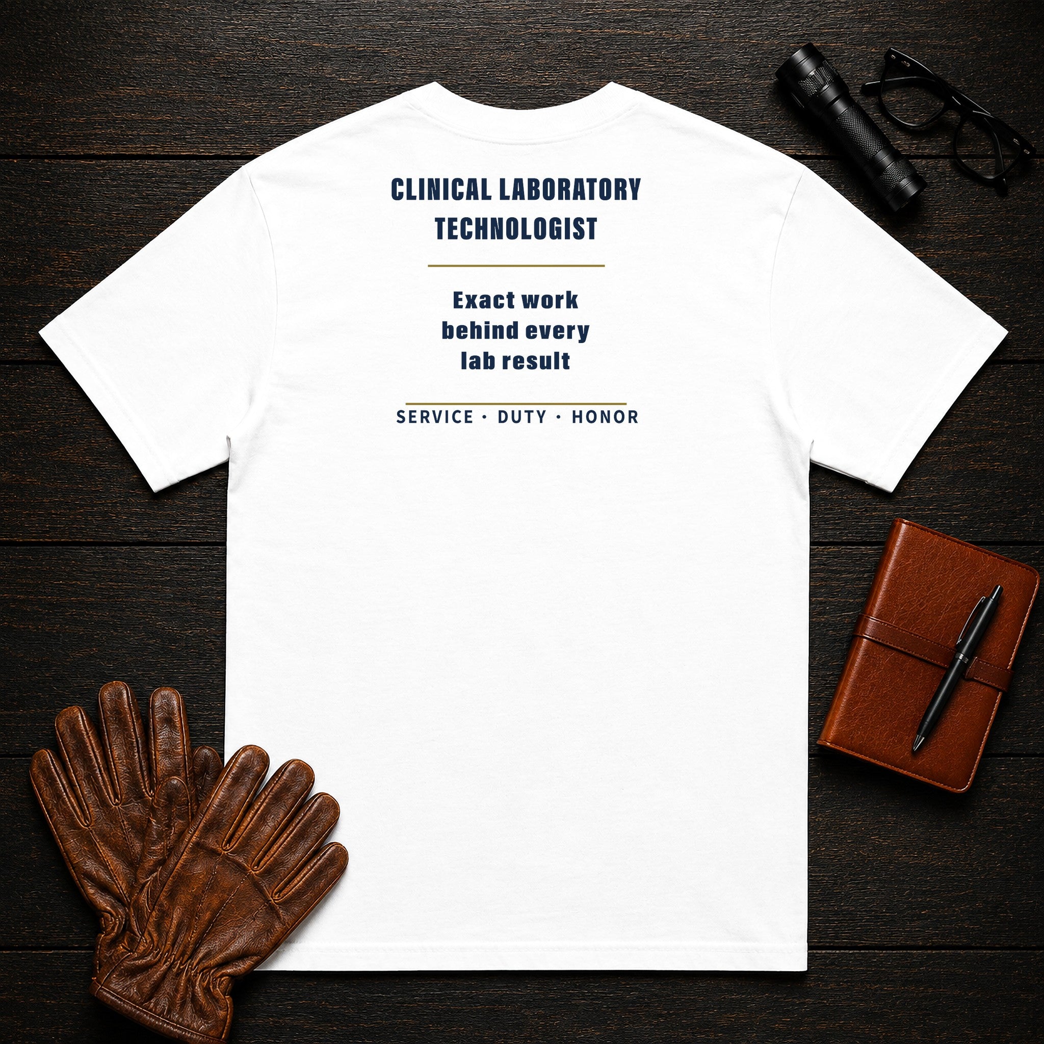 Clinical Laboratory Technologist T-Shirt in White — Americas Cornerstones