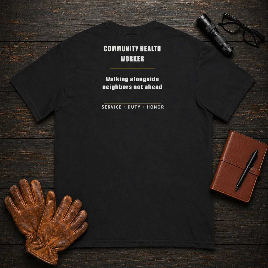 Community Health Worker T-Shirt in Black — Americas Cornerstones