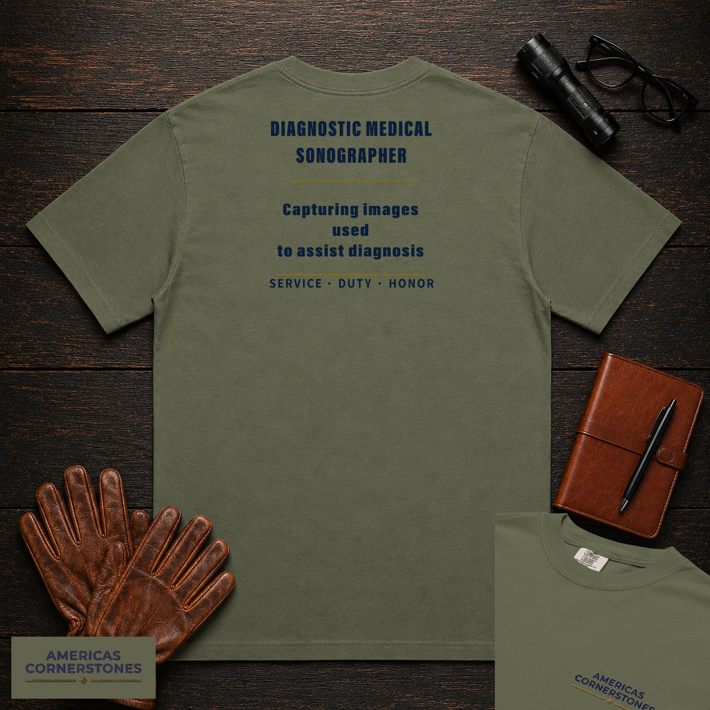 Diagnostic Medical Sonographer Statement T-Shirt in Moss — Americas Cornerstones