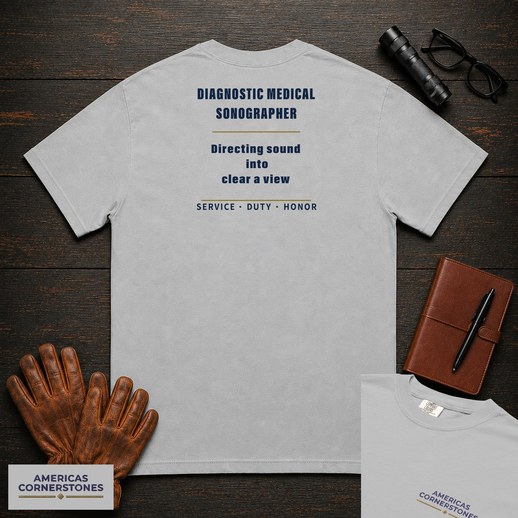Diagnostic Medical Sonographer Statement T-Shirt in Granite — Americas Cornerstones
