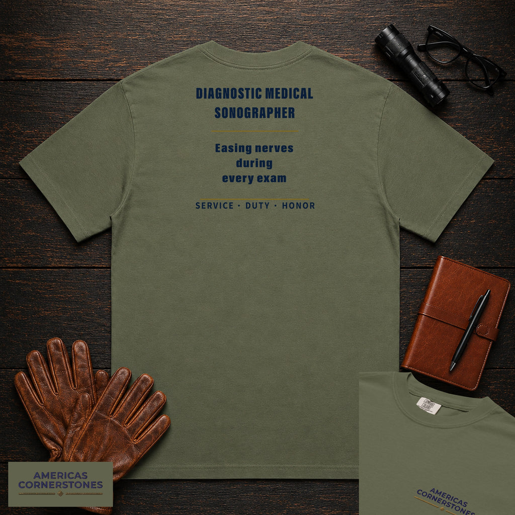Diagnostic Medical Sonographer Statement T-Shirt in Moss — Americas Cornerstones
