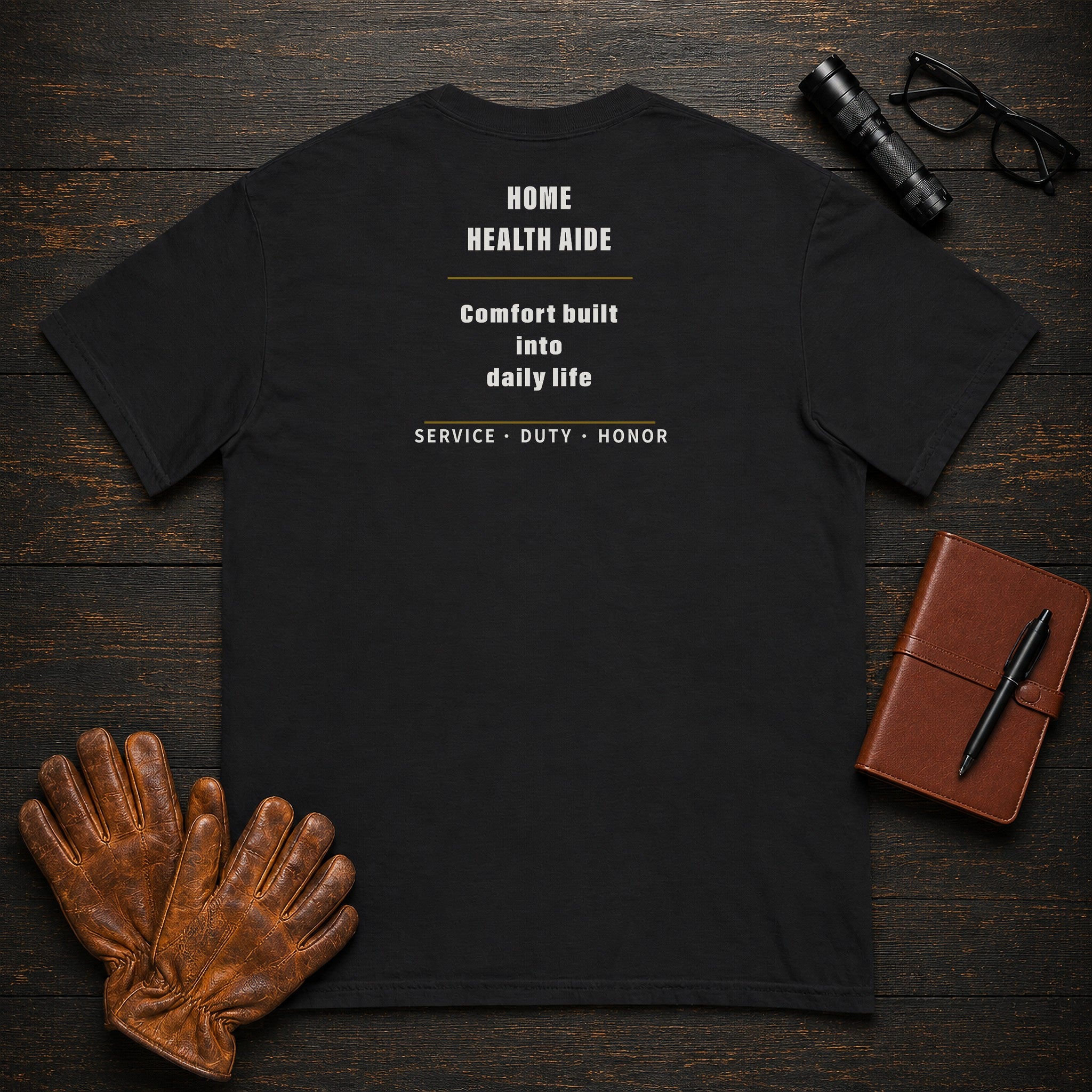 Home Health Aide T-Shirt in Black — Americas Cornerstones