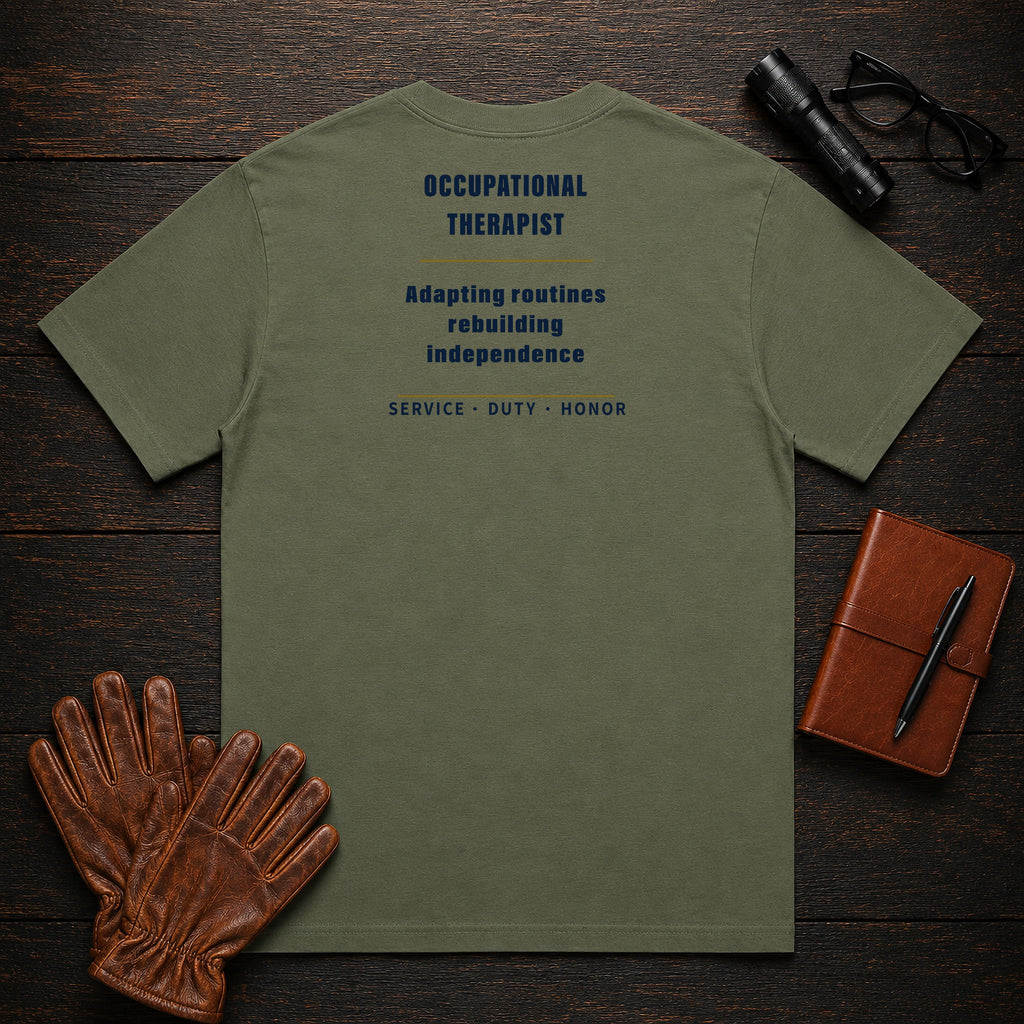 Occupational Therapist T-Shirt in Moss — Americas Cornerstones