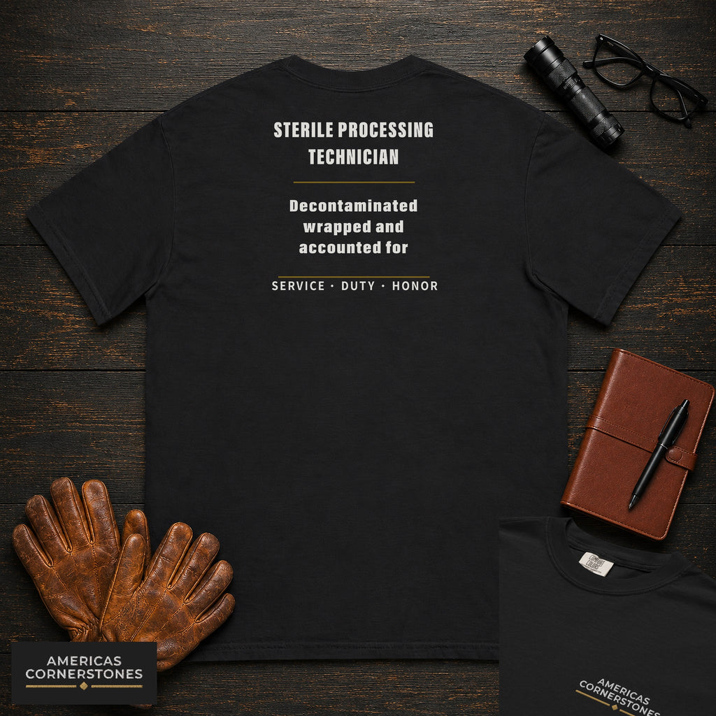 Sterile Processing Technician Statement T-Shirt in Black — Americas Cornerstones